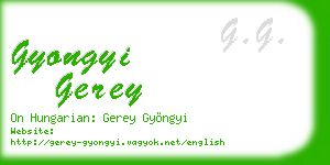 gyongyi gerey business card