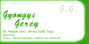 gyongyi gerey business card